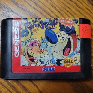 Genesis Ren & Stimpy Show Game Cartridge - Black
